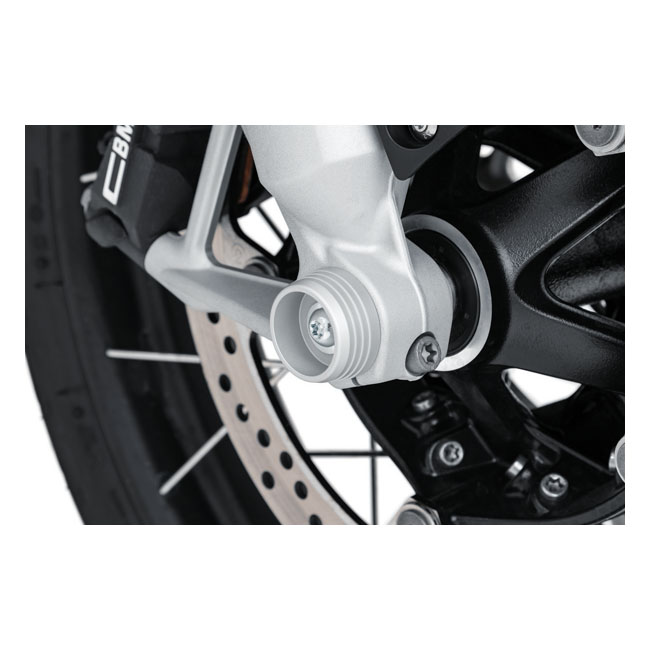 Kuryakyn, Lodestar front axle sliders. Silver
