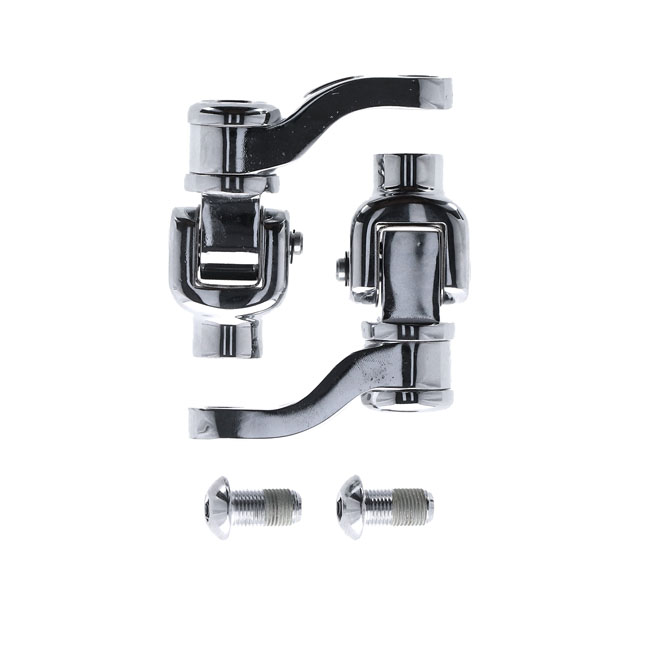 M8 SOFTAIL PASSENGER FOOTPEG MOUNT KIT, 360° ADJ. CHROME