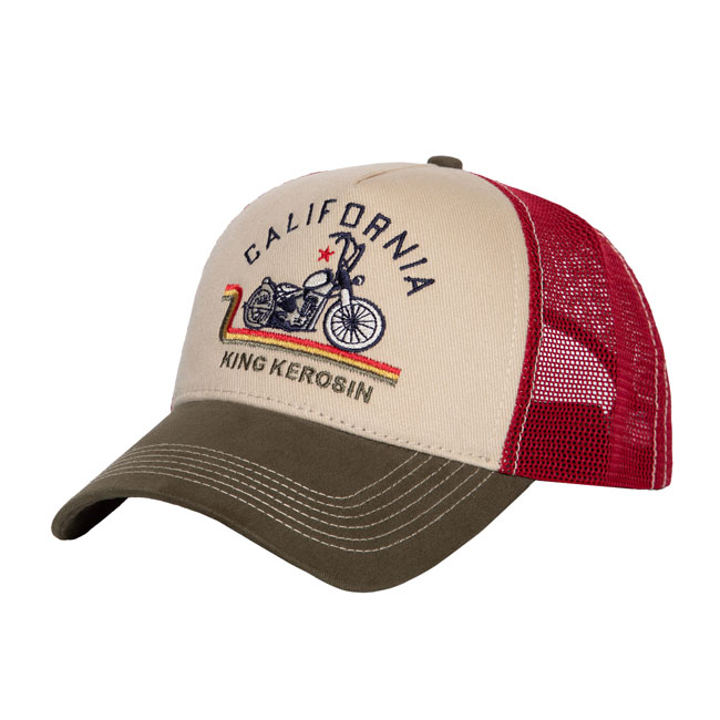 King Kerosin Ride Free live Free cap off white & green