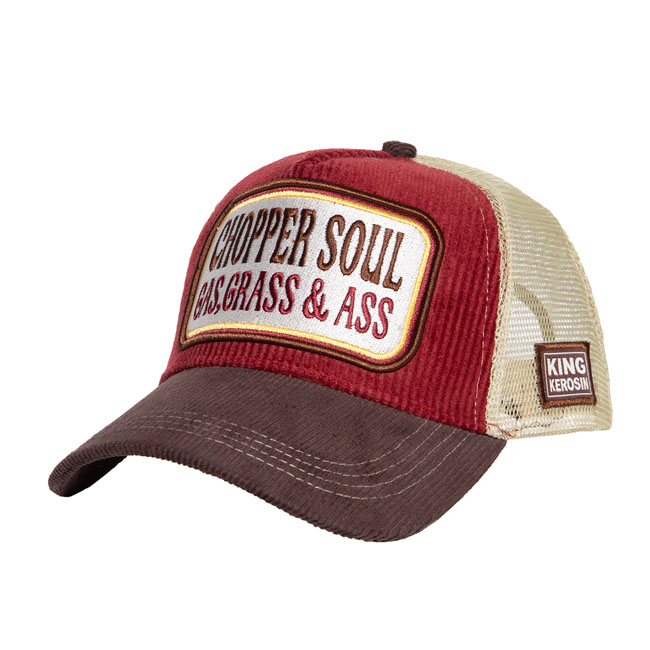 King Kerosin Chopper Soul cap brown & red