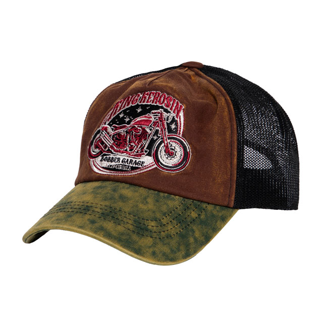 King Kerosin Bobber Garage cap brown & green