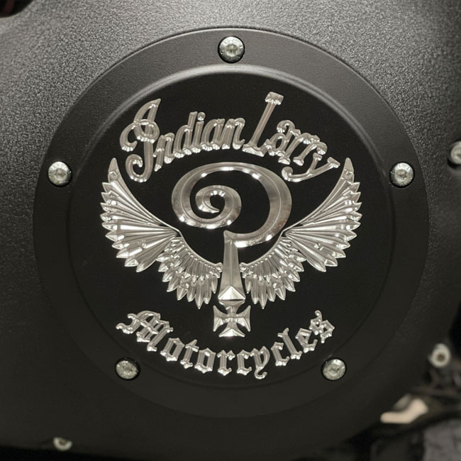 Indian Larry, ''Indian Larry'' logo derby cover. Matte black