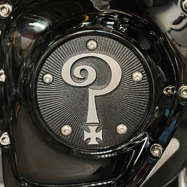 Indian Larry, ''Question Mark'' point cover. Matte black/alu