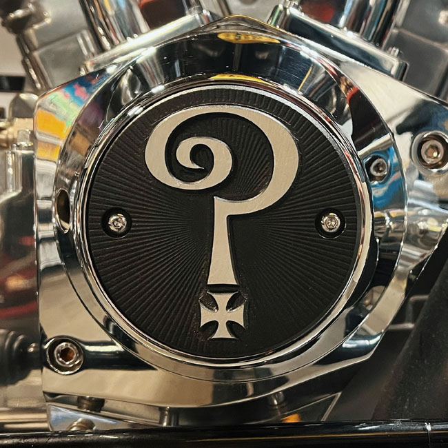 Indian Larry, ''Question Mark'' 2-hole point cover. Black/alu