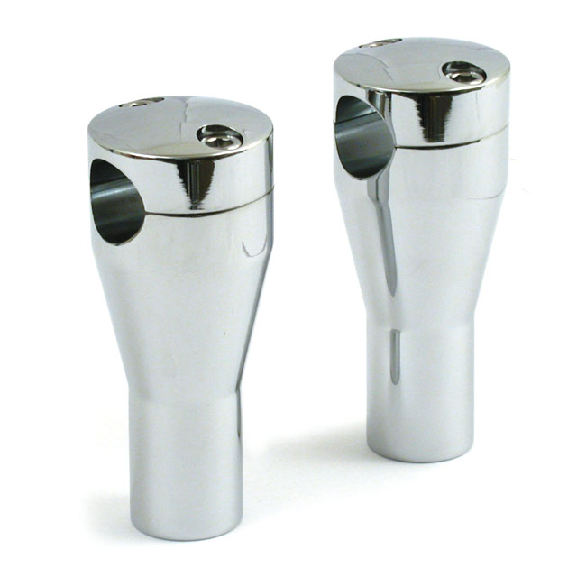 Panhead style risers. Chrome, 6" rise