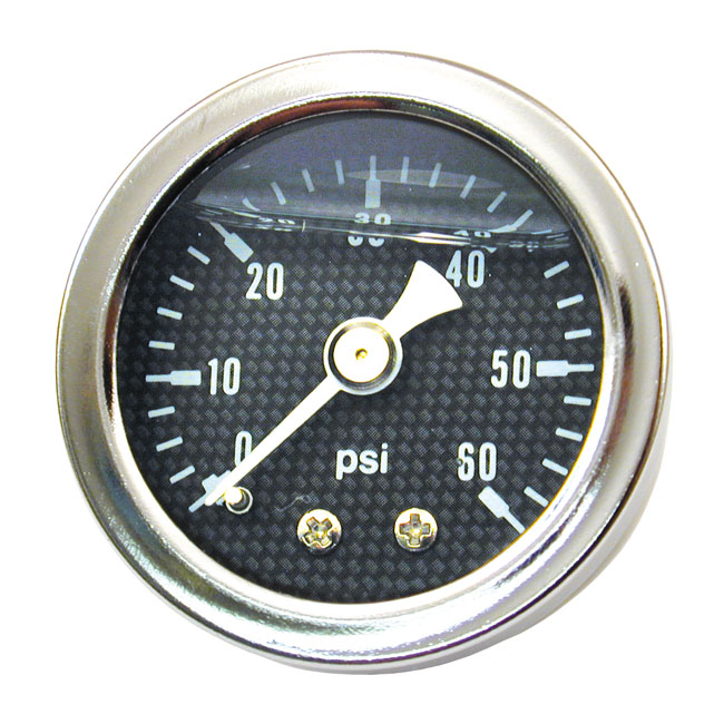 OIL PRESSURE GAUGE CARBON FACE 100 PSI