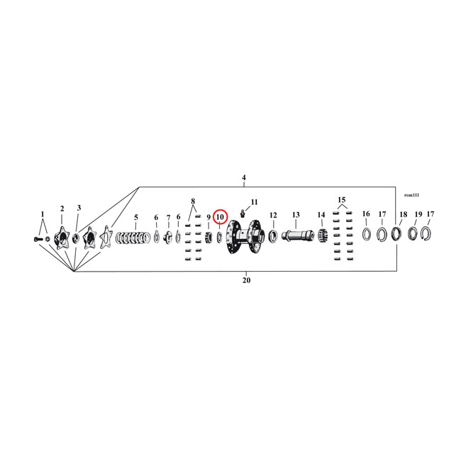 THRUST WASHER, INNER. STAR HUB