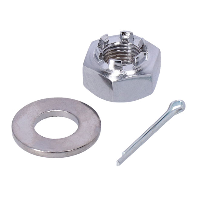 Front wheel axle hardware