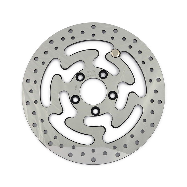 Brake rotor rear, polished stainless steel