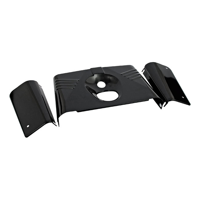 Smooth 3pc fork cover kit. Gloss black
