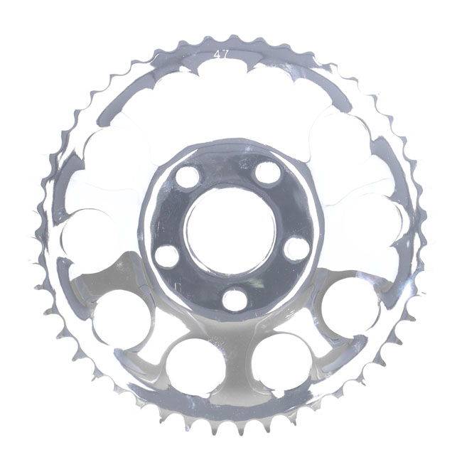 REAR SPROCKET, CHROME. 47T