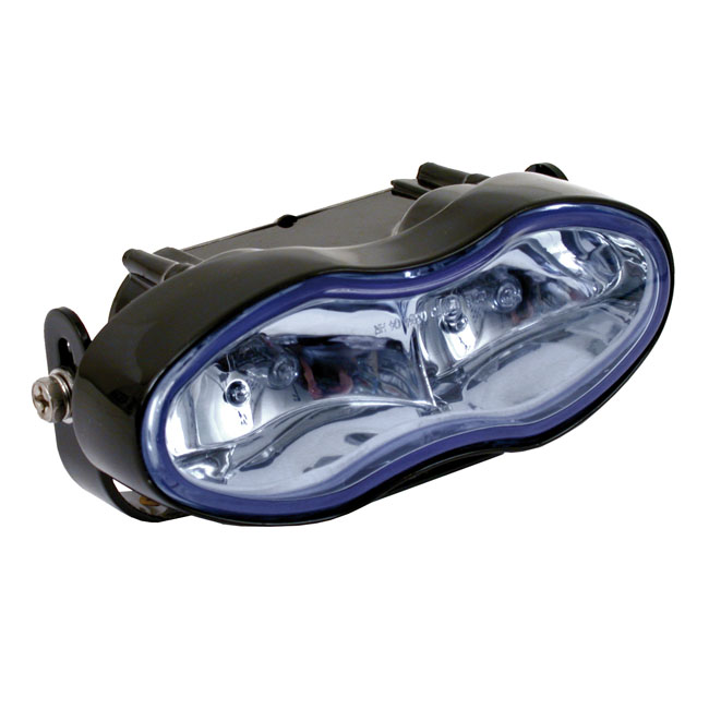 OVAL DOUBLE HEADLAMP, NO HOUSING. BLUE