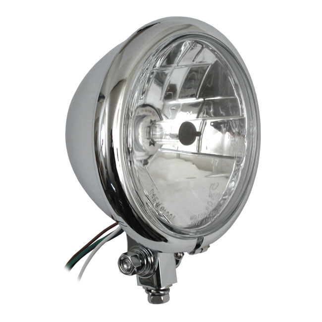 5 3/4" Bates style prismic headlamp chrome