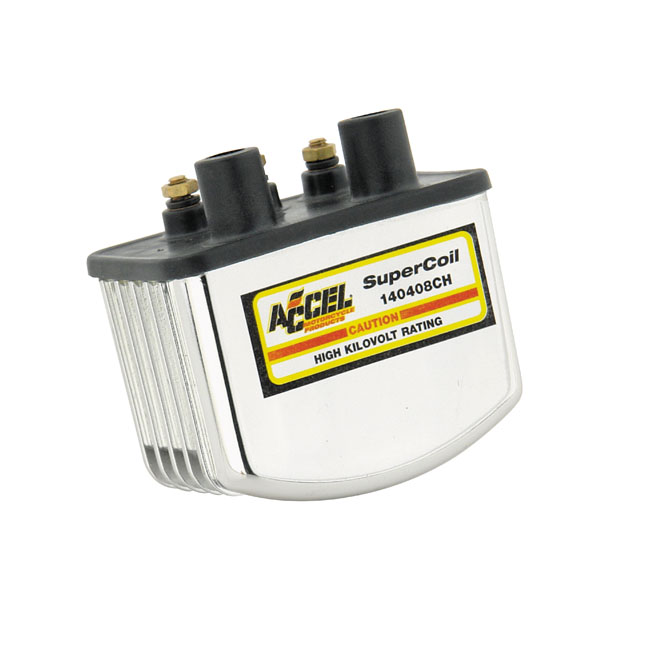 Accel 'single fire super coil' chrome, 12V / 3 Ohm