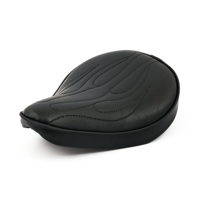 Fitzz, custom solo seat. Black Flame. Small. 6cm thick