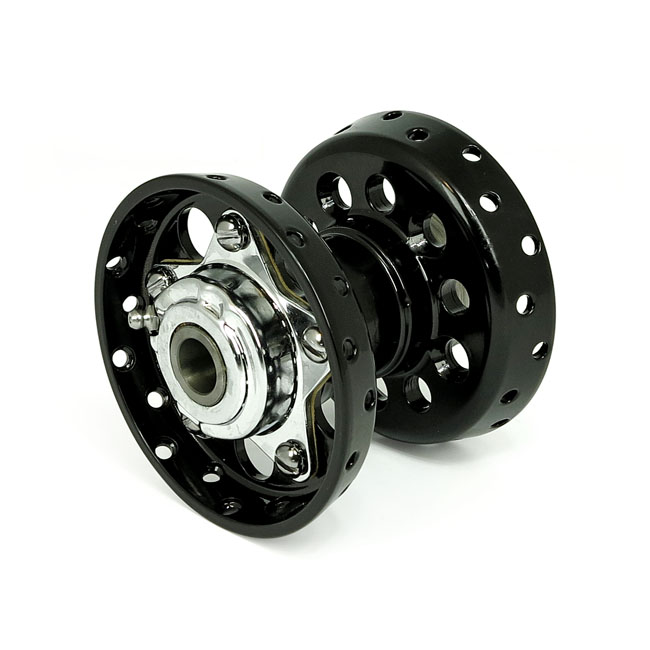 Custom Star hub, for OEM axle. Black with chrome star
