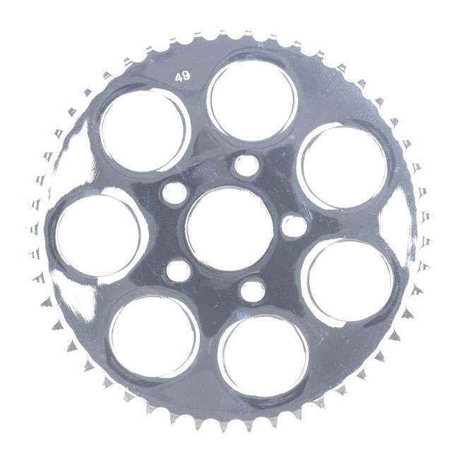 REAR SPROCKET, CHROME. 49T