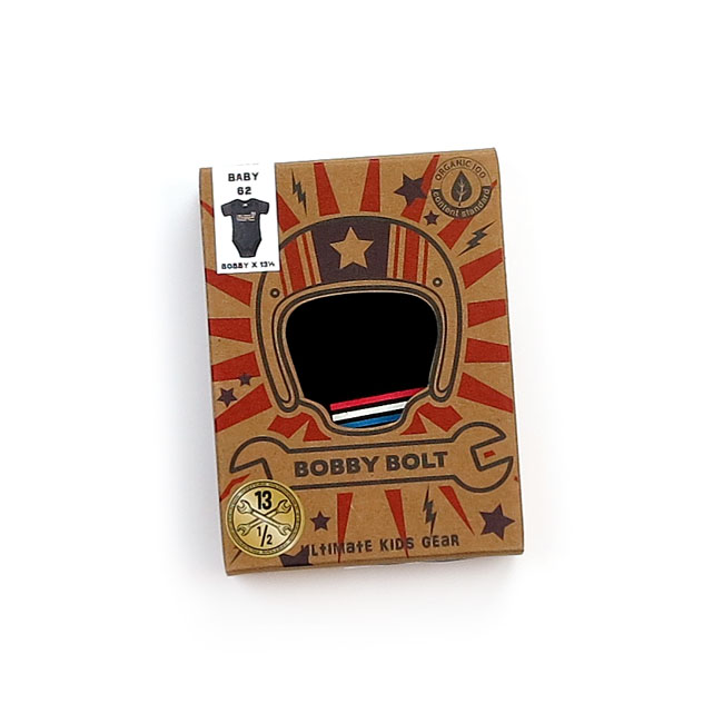 BOBBY BOLT IT'S A CHOPPER BABY BODYSUIT BLACK