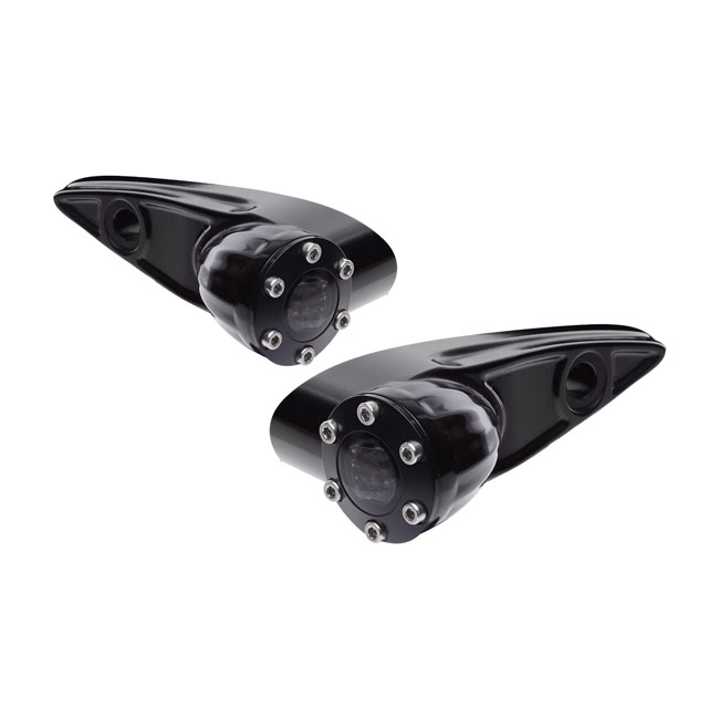 Vity's Design, Diamond front turn signals, black. ECE appr.