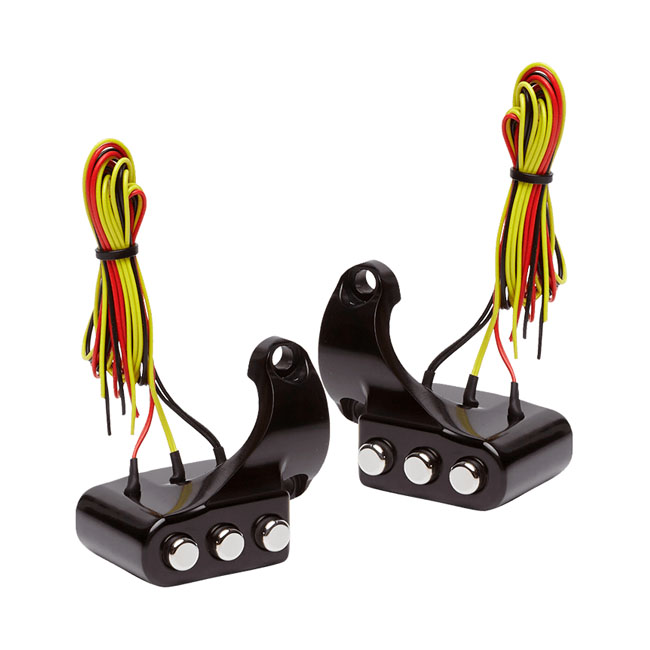 Vity's Design 3 button switch housing left, black