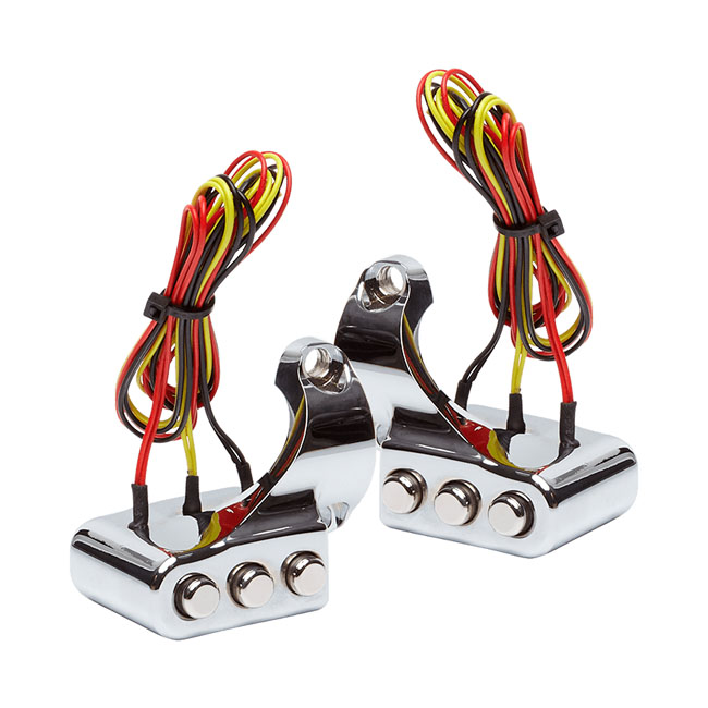 Vity's Design 3 button switch housing right, chrome