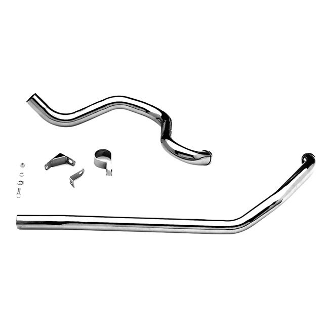 Paughco, independent dual head pipes. Chrome
