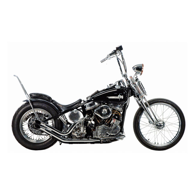 Paughco, upswept head pipes - Gooseneck. Over transm.