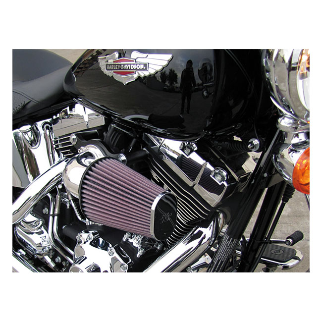 K&N, AirCharger performance air cleaner kit. Polished