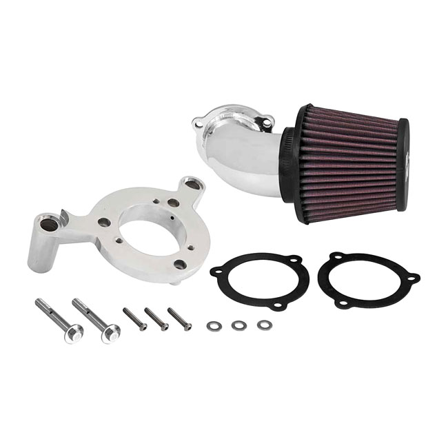 K&N, AirCharger performance air cleaner kit. Polished