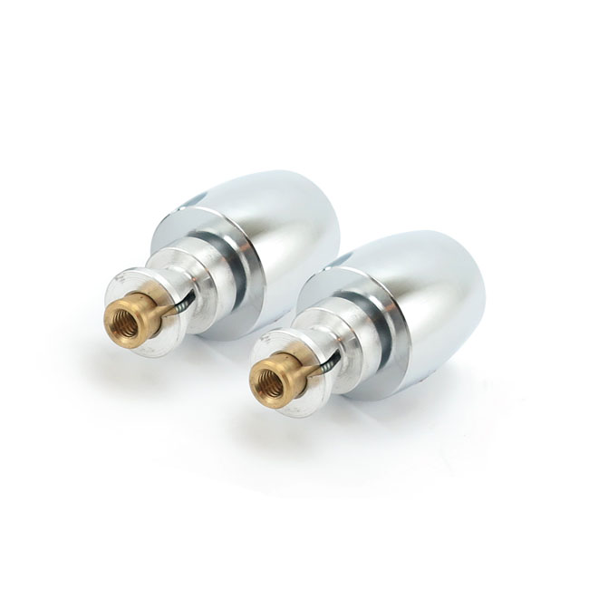 TRW, bar ends for 22mm steel handlebars. Chrome