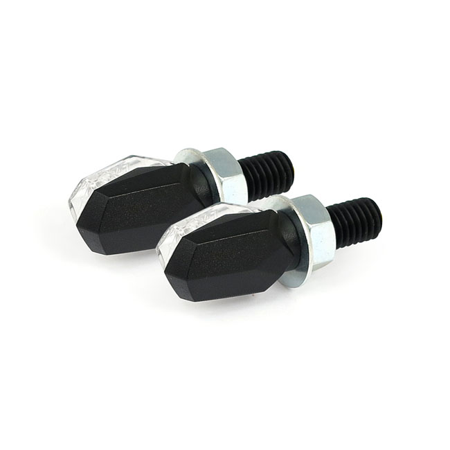 TINY LED TURN SIGNALS, BLACK W/SMOKE LENS