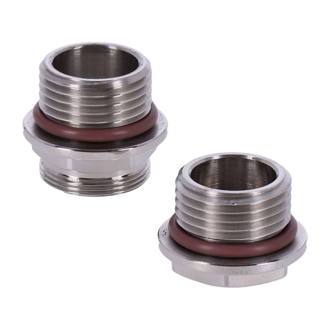 Pingel, bensintank EFI till förgasare adapter & plug kit polerad