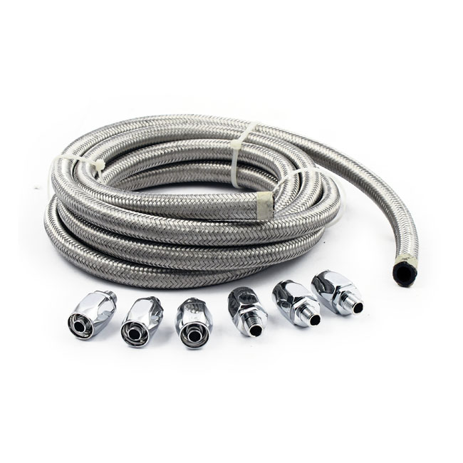 OIL LINE & FITTING KIT, BRAIDED STEEL