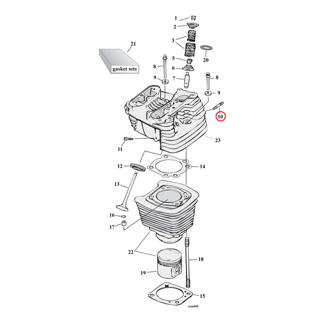MCS, exhaust stud & nut kit 84-up