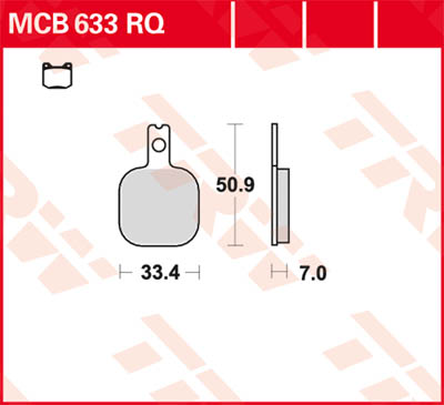 TRW sintered track brake pads, Harrison Mini-Six