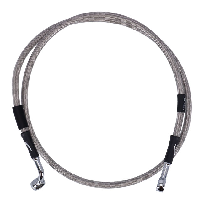 Goodridge brake line front, stainless clear coated