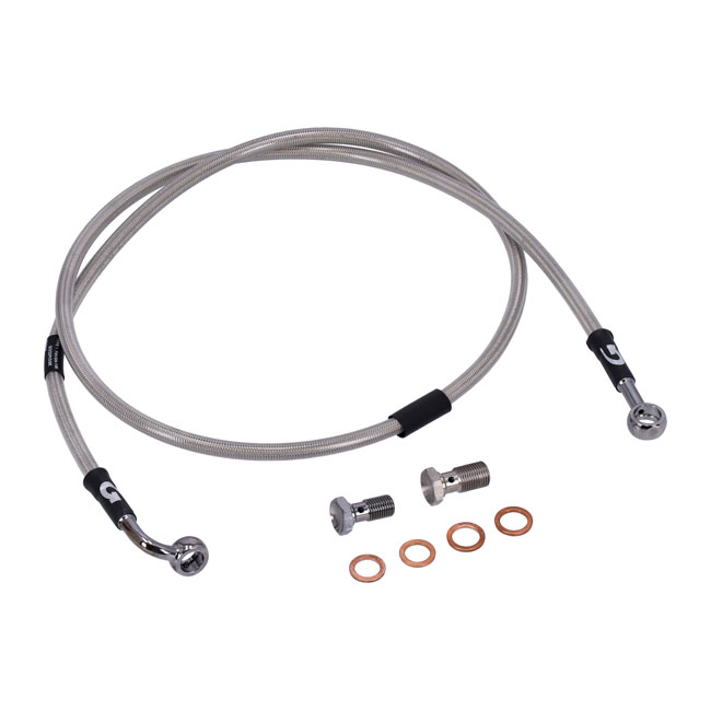 Goodridge brake line front, stainless clear coated