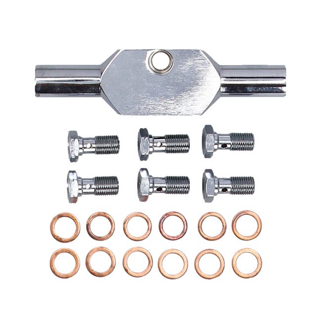 Goodridge brake line front, stainless clear coated