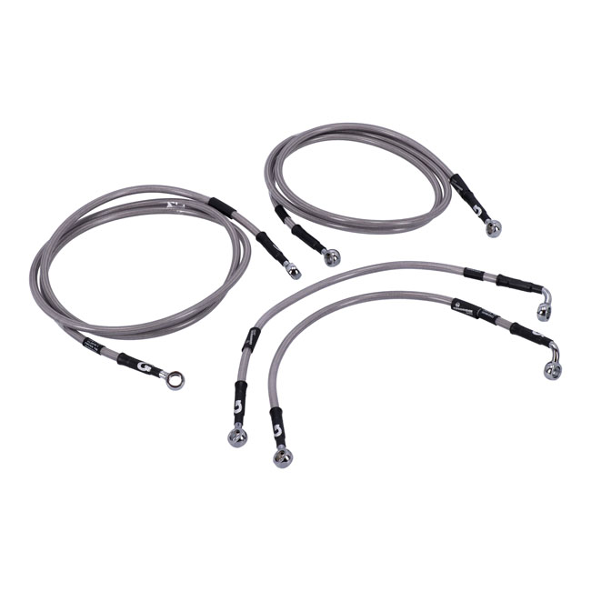 Goodridge brake line front, stainless clear coated