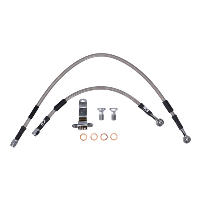 Goodridge brake line rear, stainless clear coated