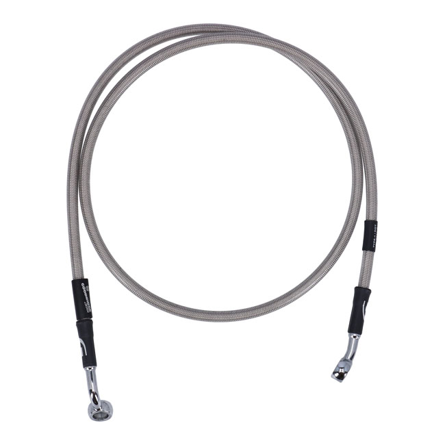 Goodridge brake line front, stainless clear coated