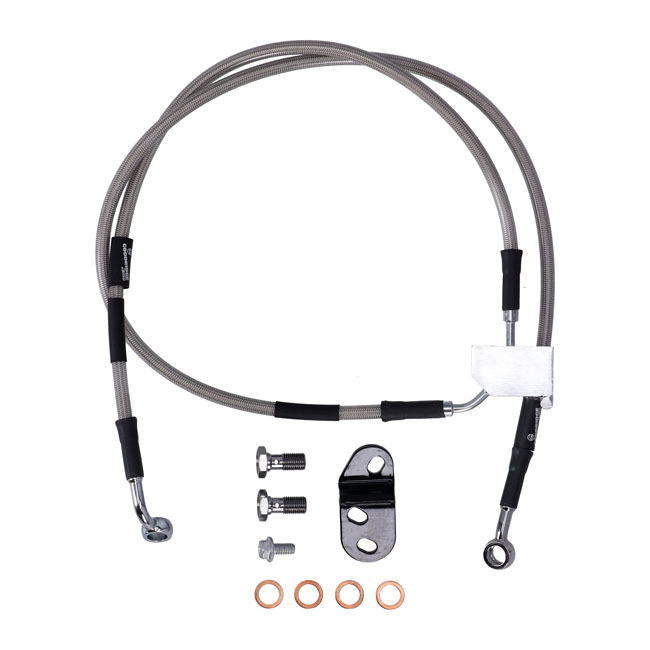 Goodridge brake line rear, stainless clear coated