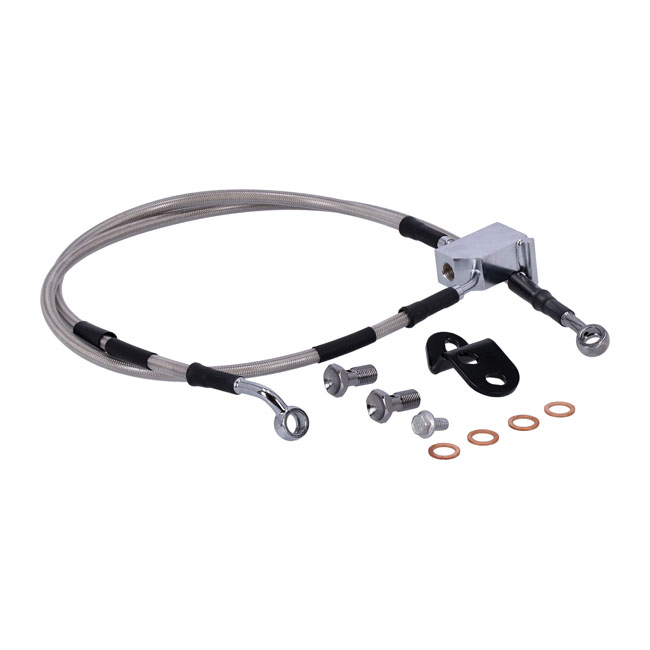Goodridge brake line rear, stainless clear coated