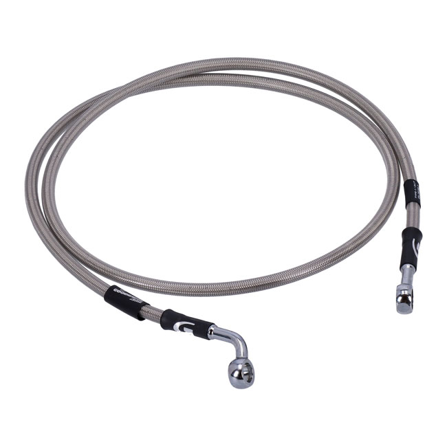 Goodridge brake line front, stainless clear coated