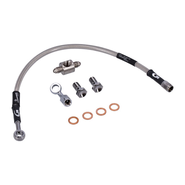 Goodridge brake line rear, stainless clear coated