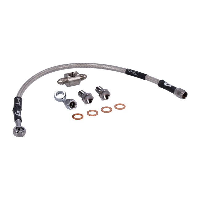 Goodridge brake line rear, stainless clear coated