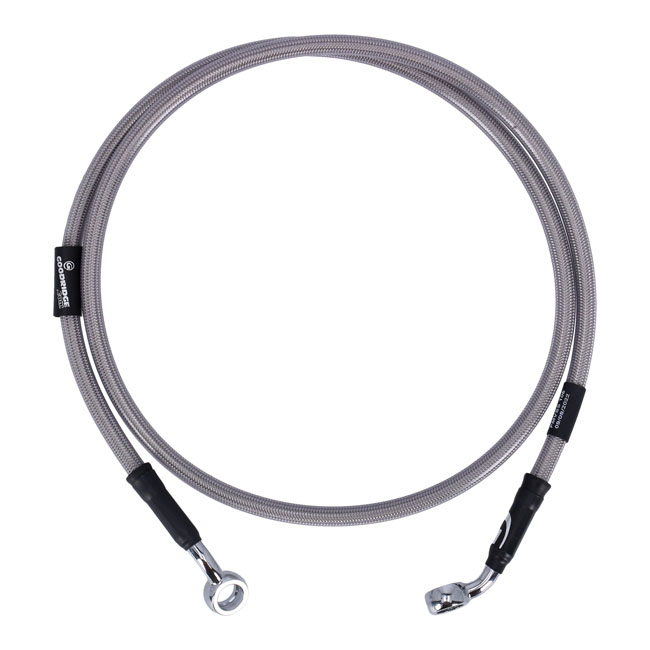 Goodridge brake line front, stainless clear coated