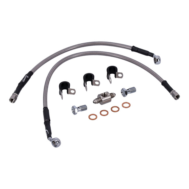 Goodridge brake line rear, stainless clear coated