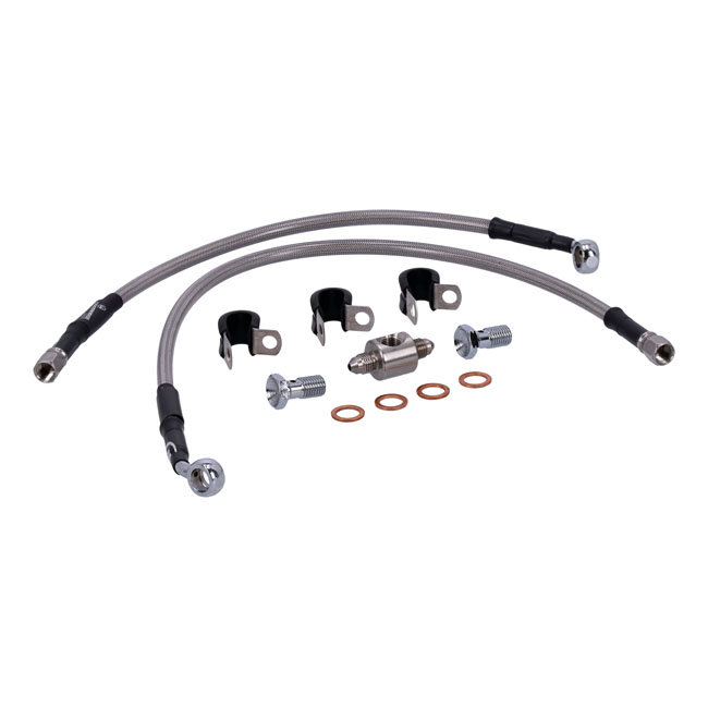 Goodridge brake line rear, stainless clear coated