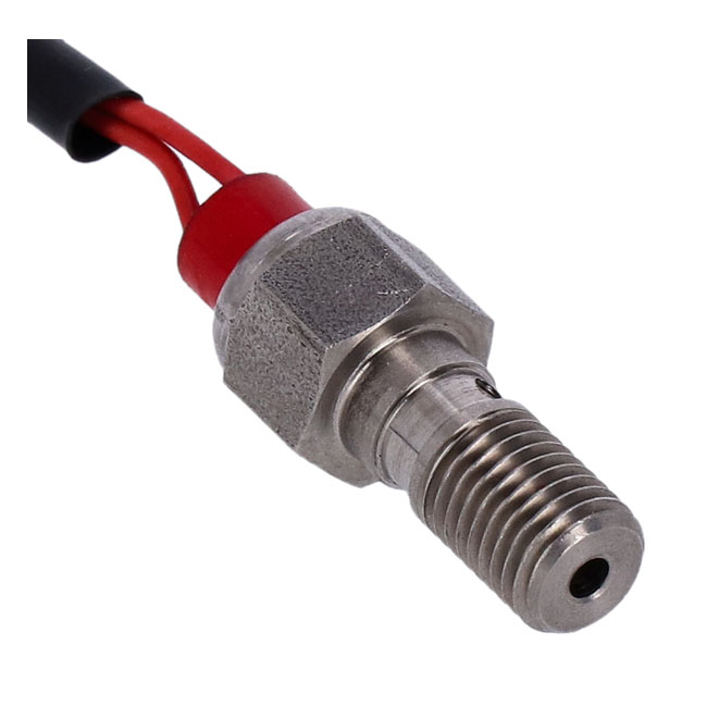 Goodridge, M10 x 1.25 banjo brake switch. Stainless